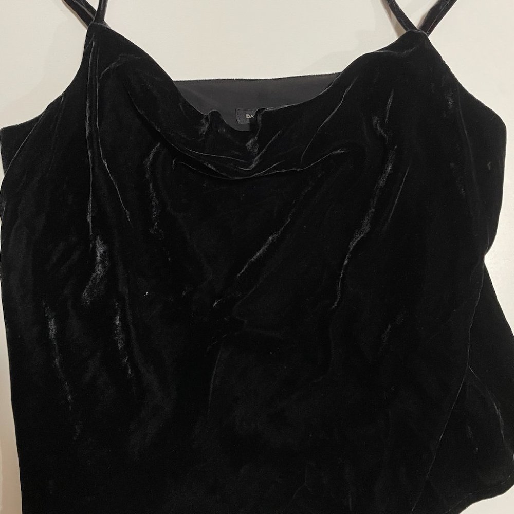 NWT Banana Republic Black Velvet Tank Top